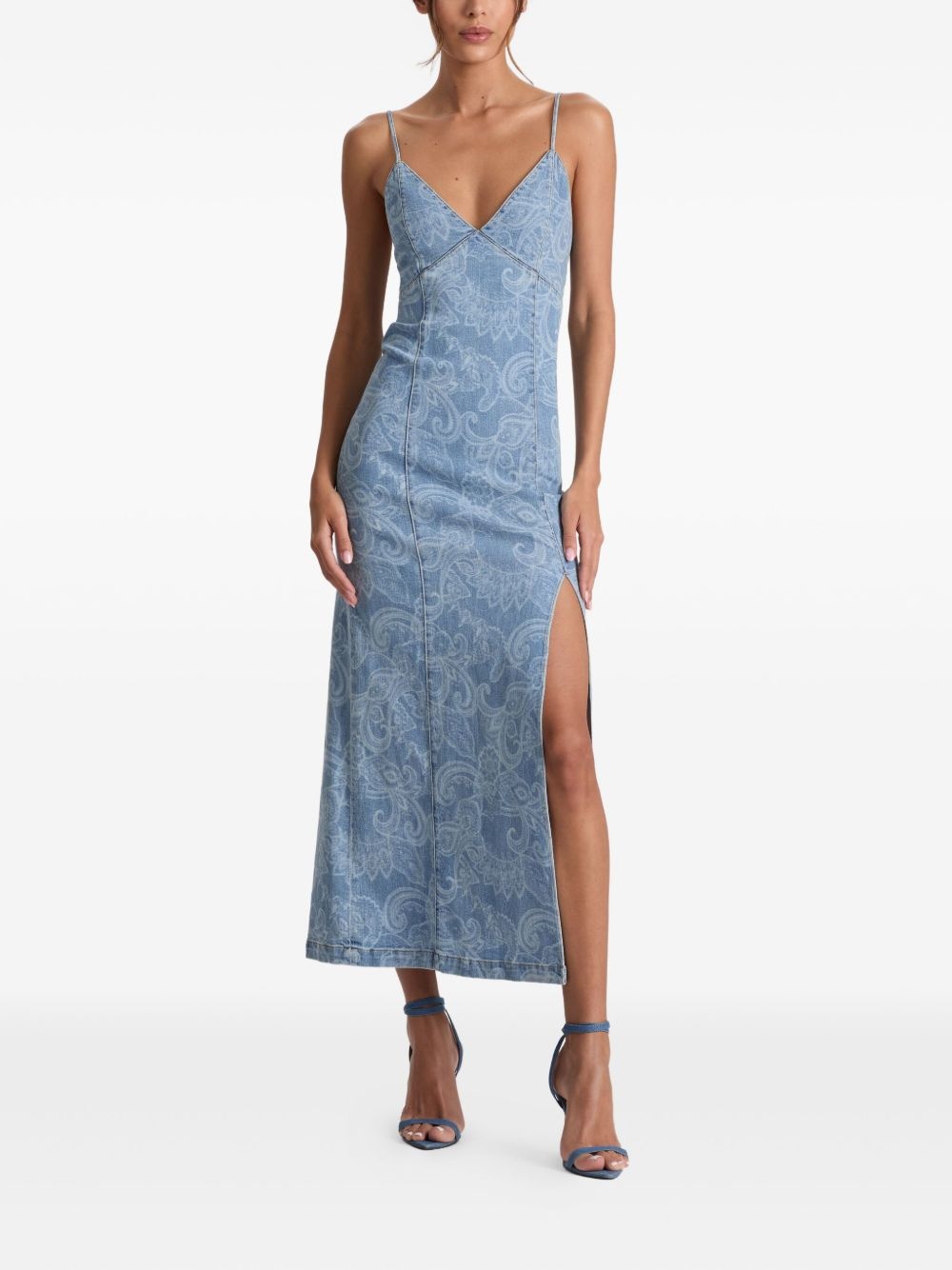 Julietta paisley-print midi slip dress - 2
