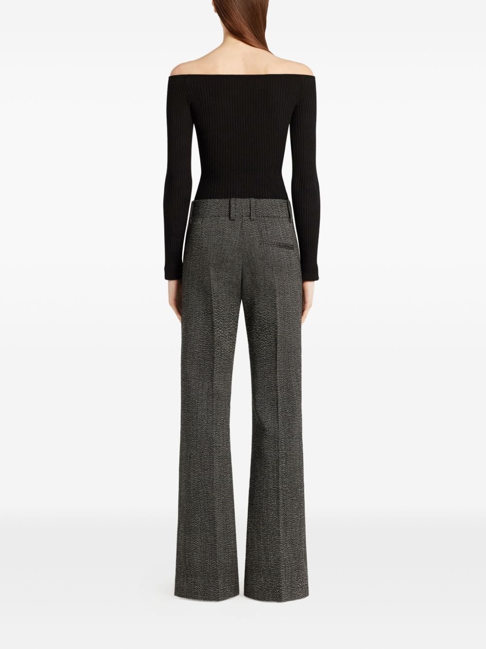 off-shoulder ribbed top - 4