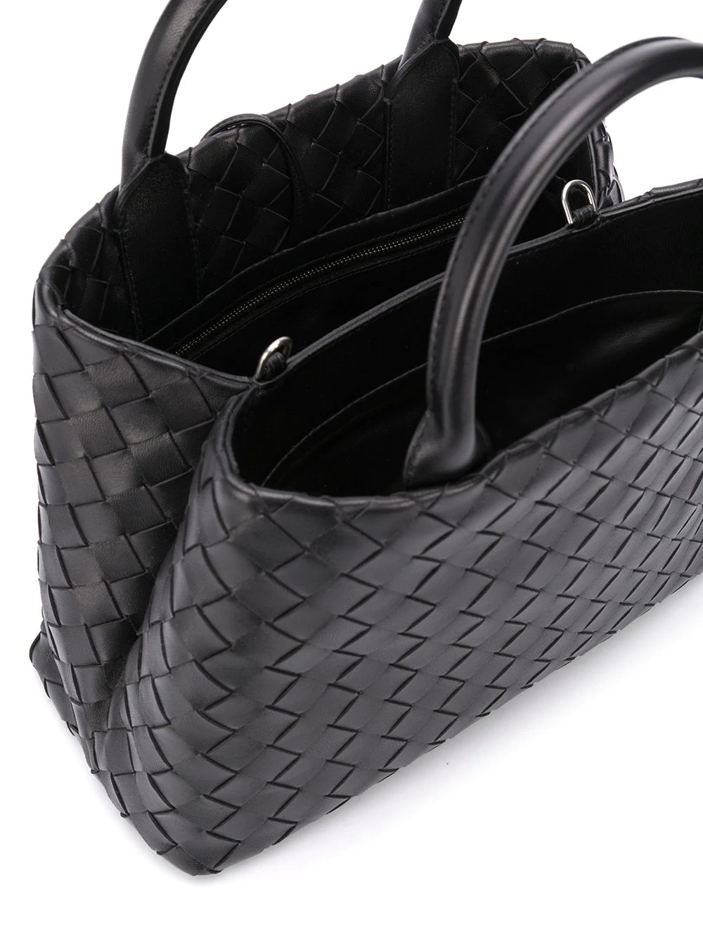 Intrecciato weave large leather tote bag - 5