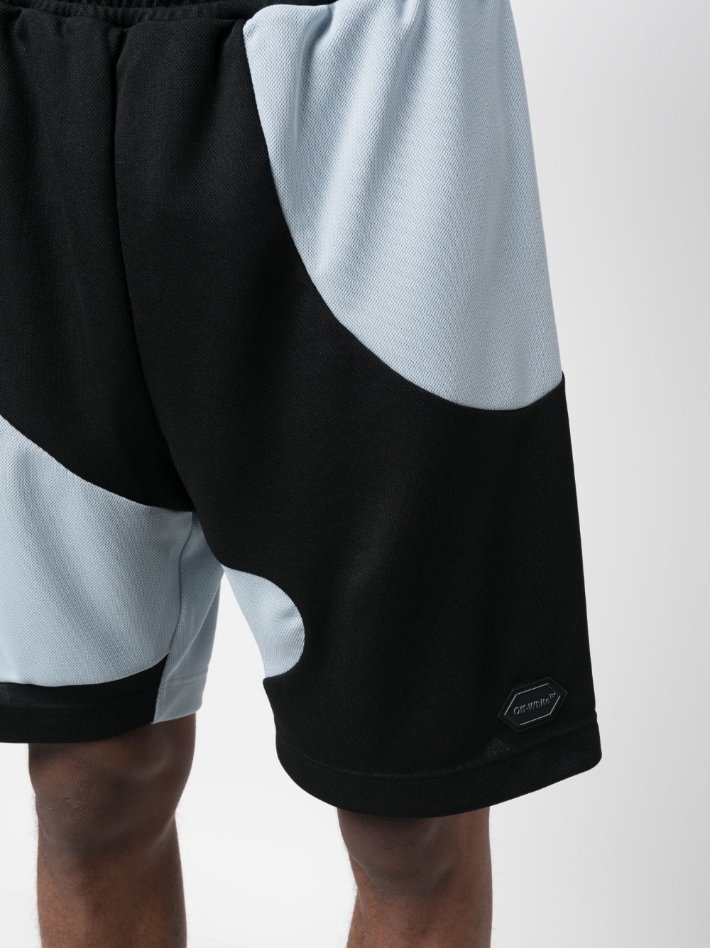 two-tone track shorts - 5