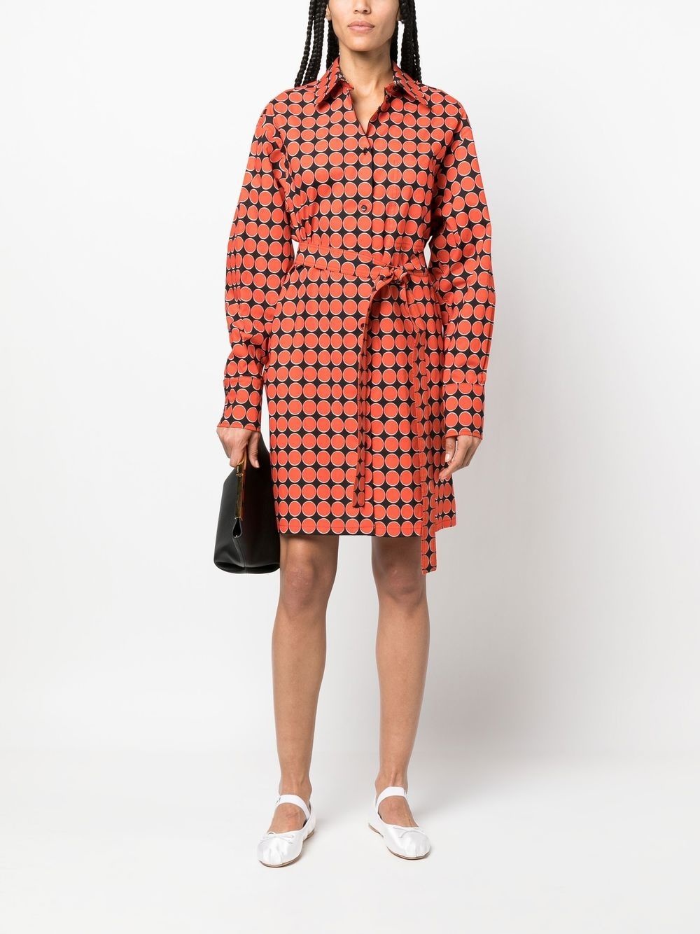 monogram-print shirt dress - 2