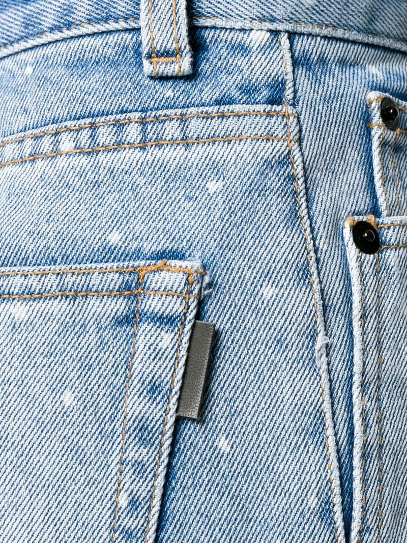 spotted back denim shorts 5