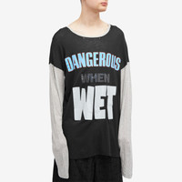 ERL ダメージラグランスリーブ damaged long sleeve tee ERL damage long sleeve ダメージ ロンt（ERL ダメージラグラン