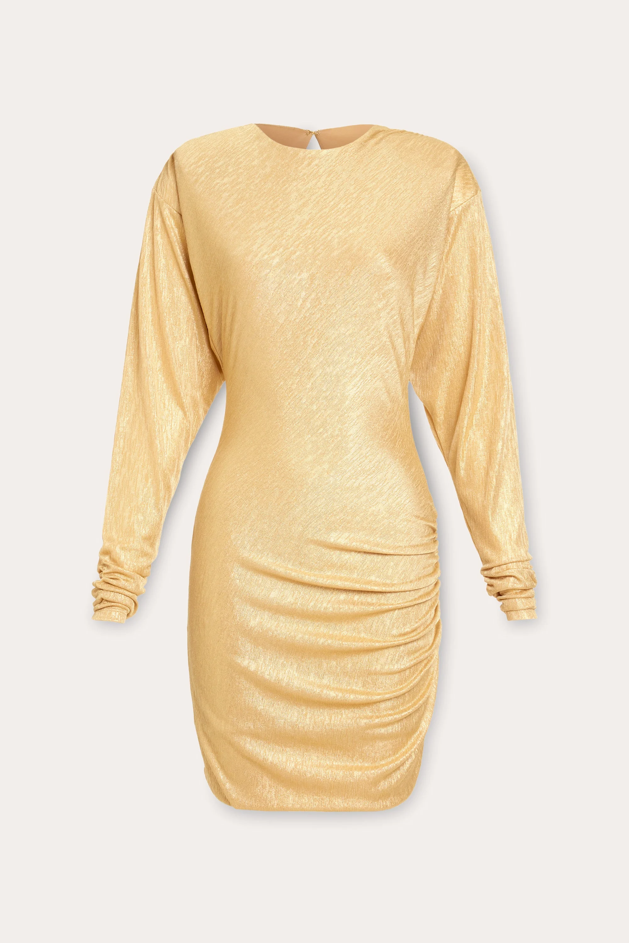 Celine Metallic Long Sleeve Mini Dress - 1