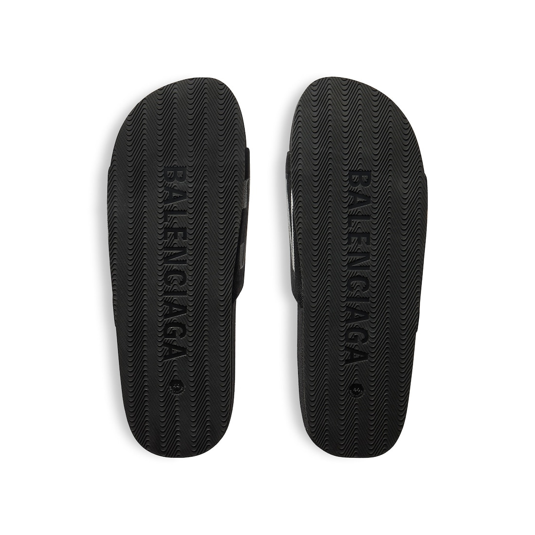 Men's Pool Slide Sandal in Black/white - 7
