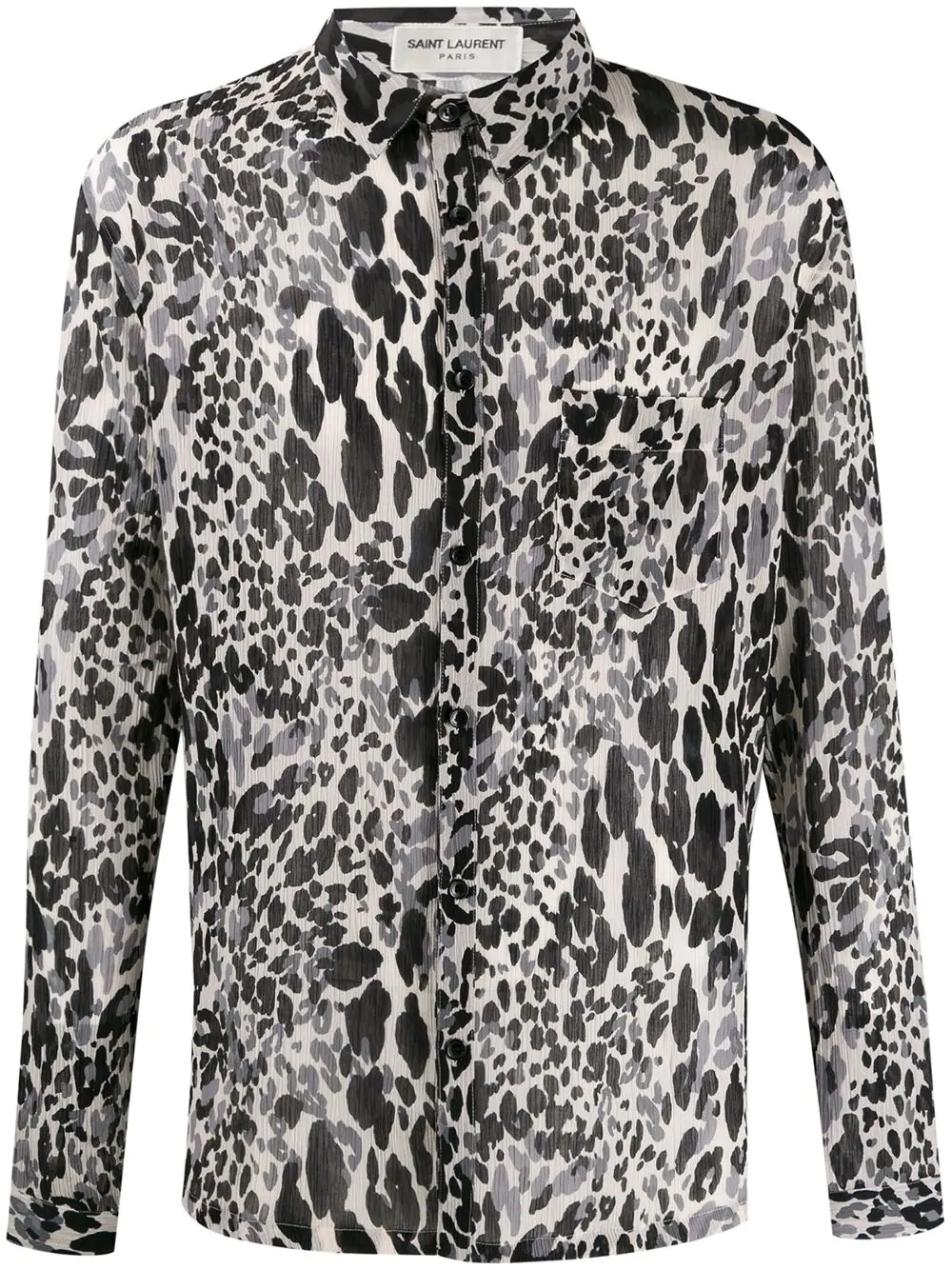 animal-print long-sleeve shirt - 1