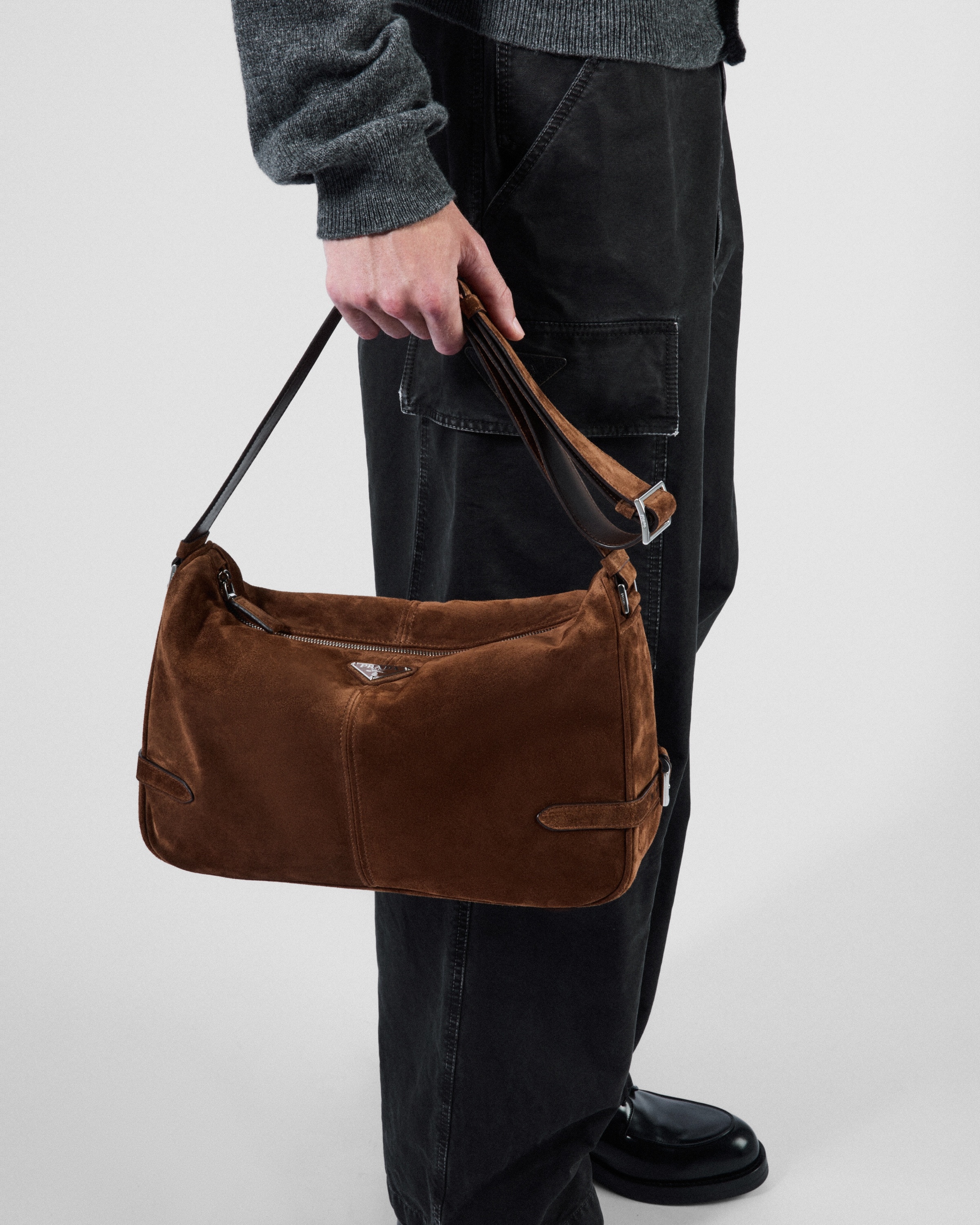 Suede shoulder bag - 7