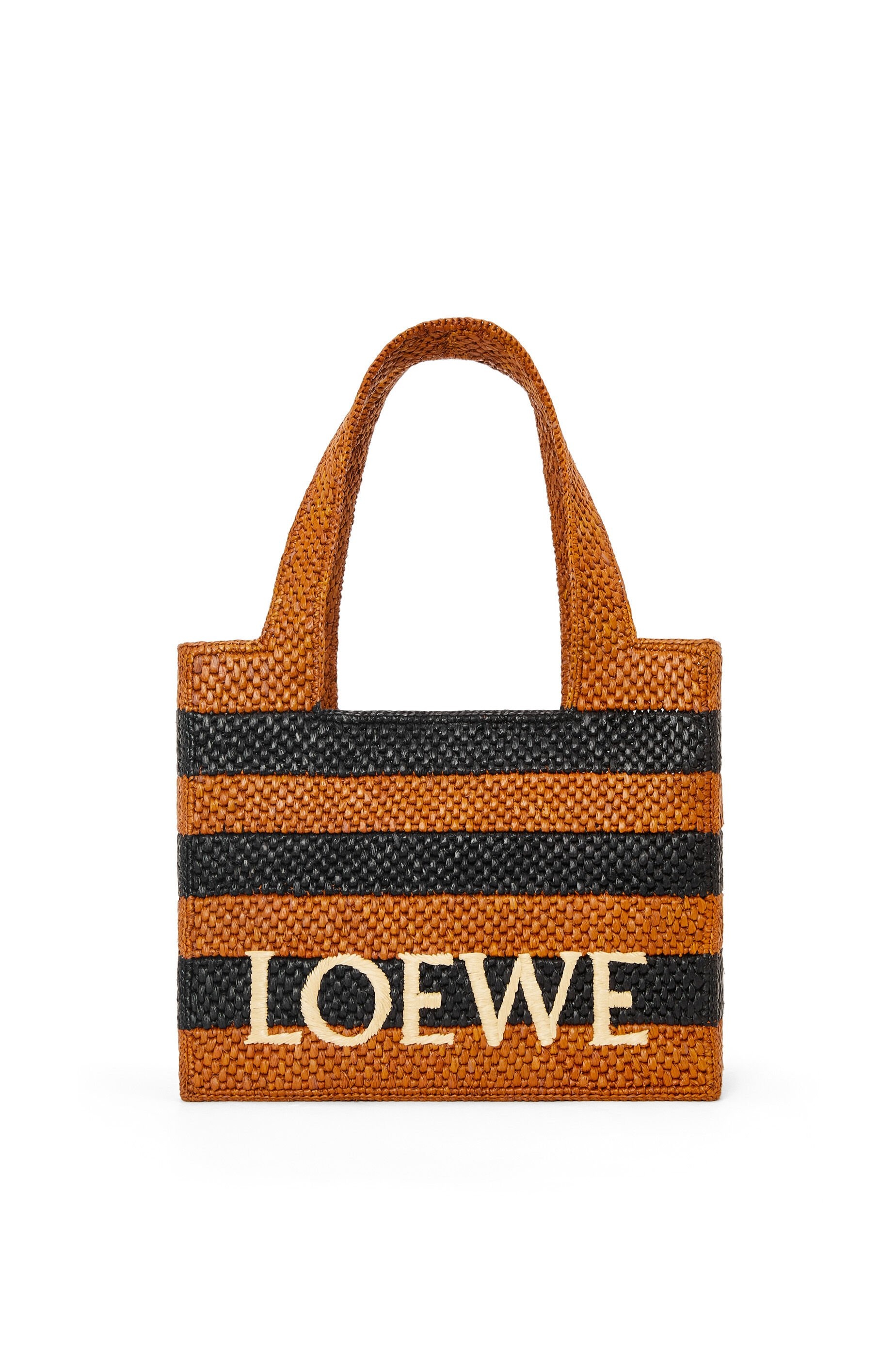 LOEWE Font tote in raffia - 1
