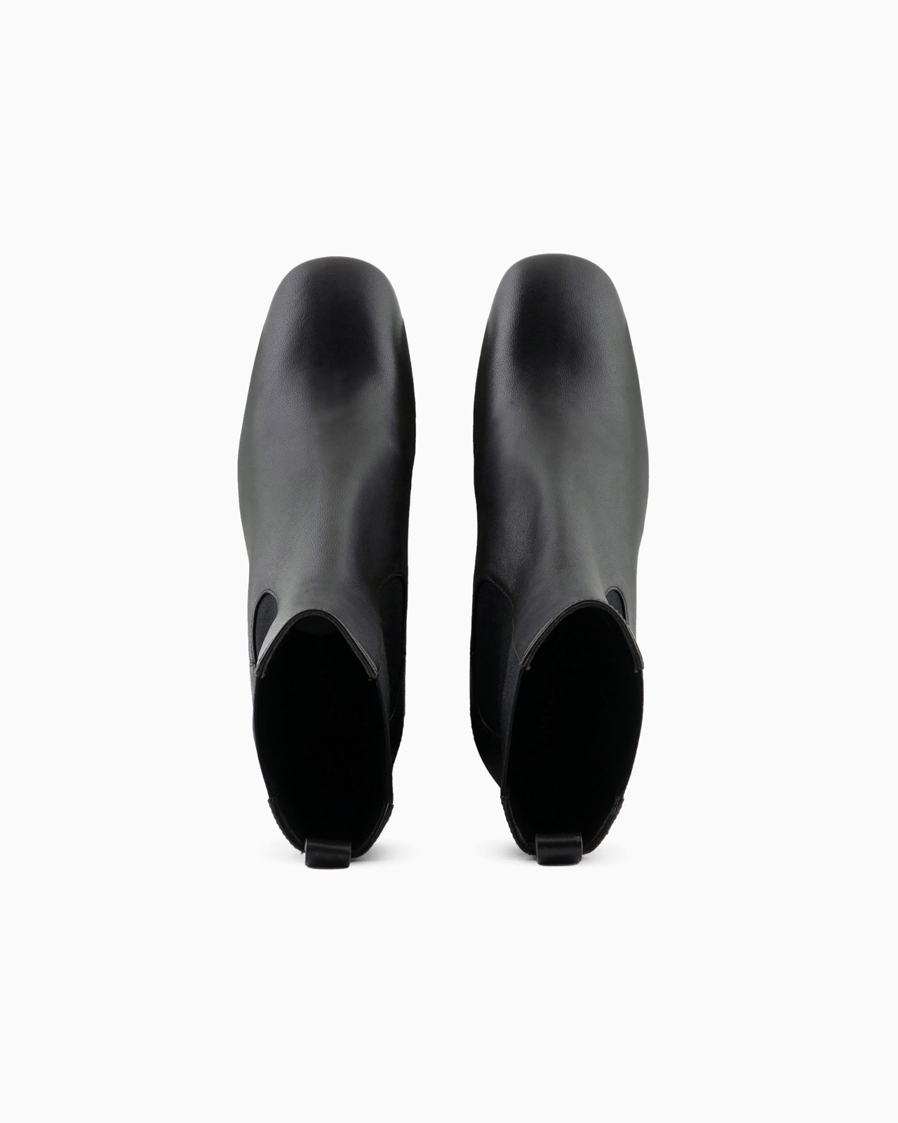Nappa leather high-heeled ankle boots with elastic insert - 3