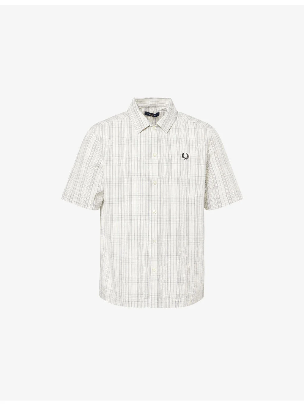 Checked Cotton Seersucker Shirt - 1