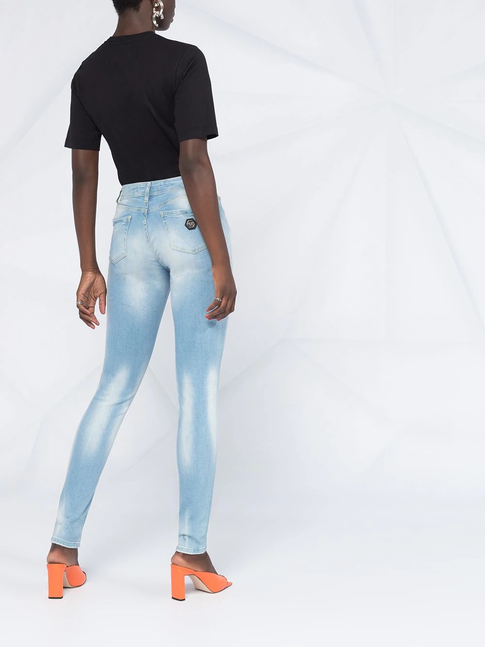 high rise skinny fit jeggings - 4