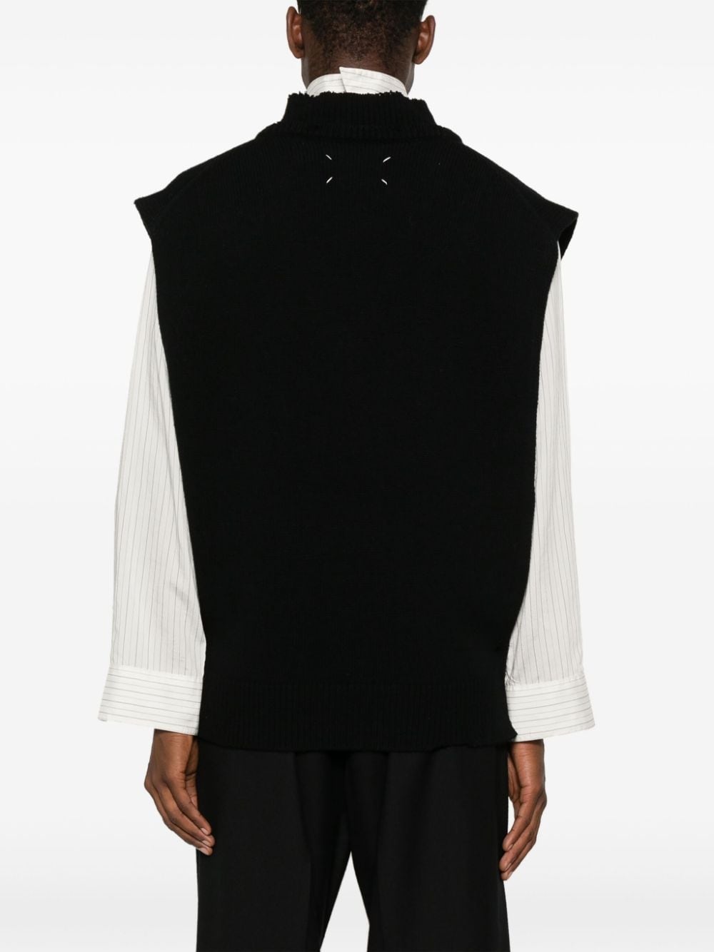 layered knitted vest - 4