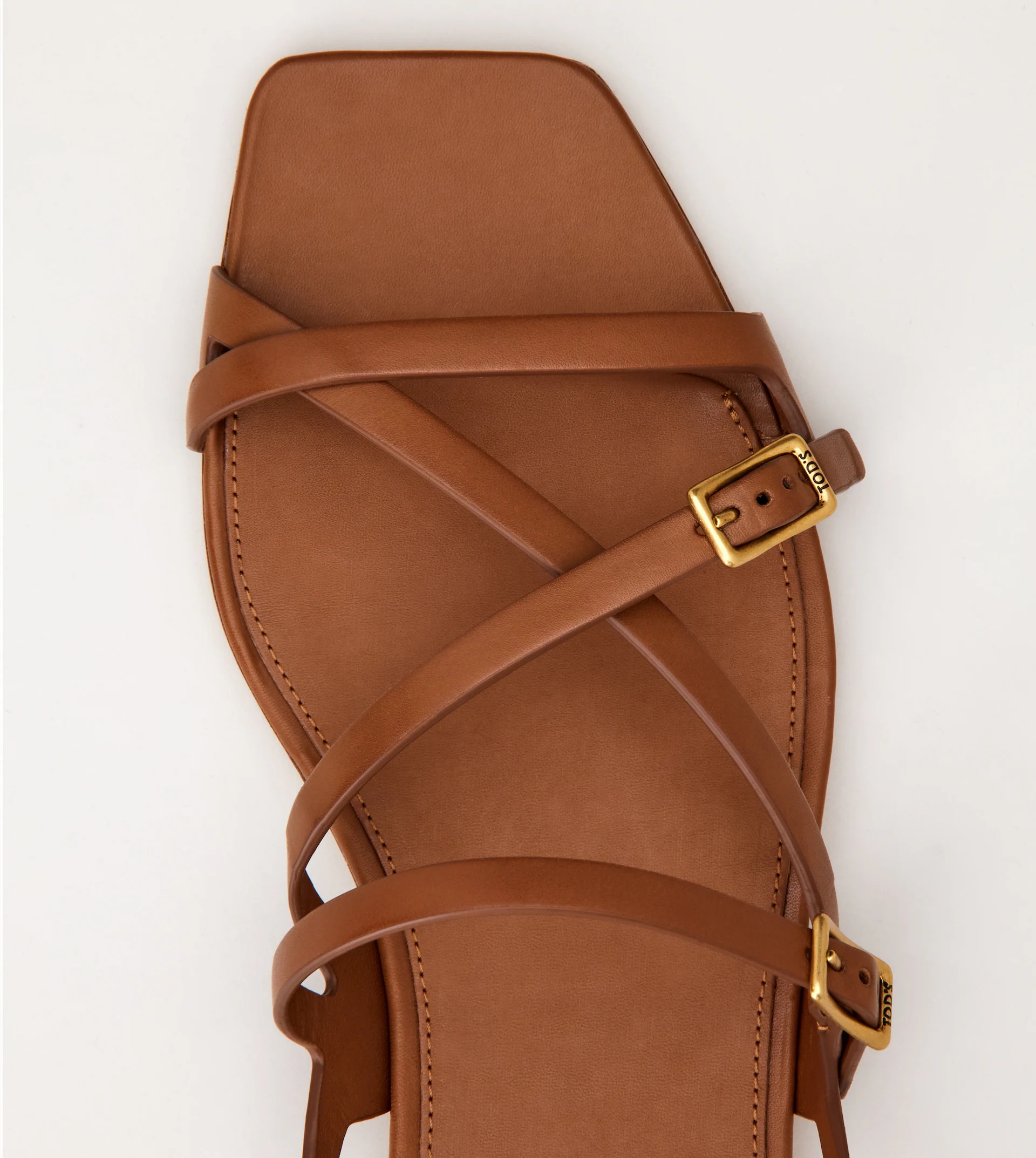 SANDALS IN LEATHER - BROWN - 3