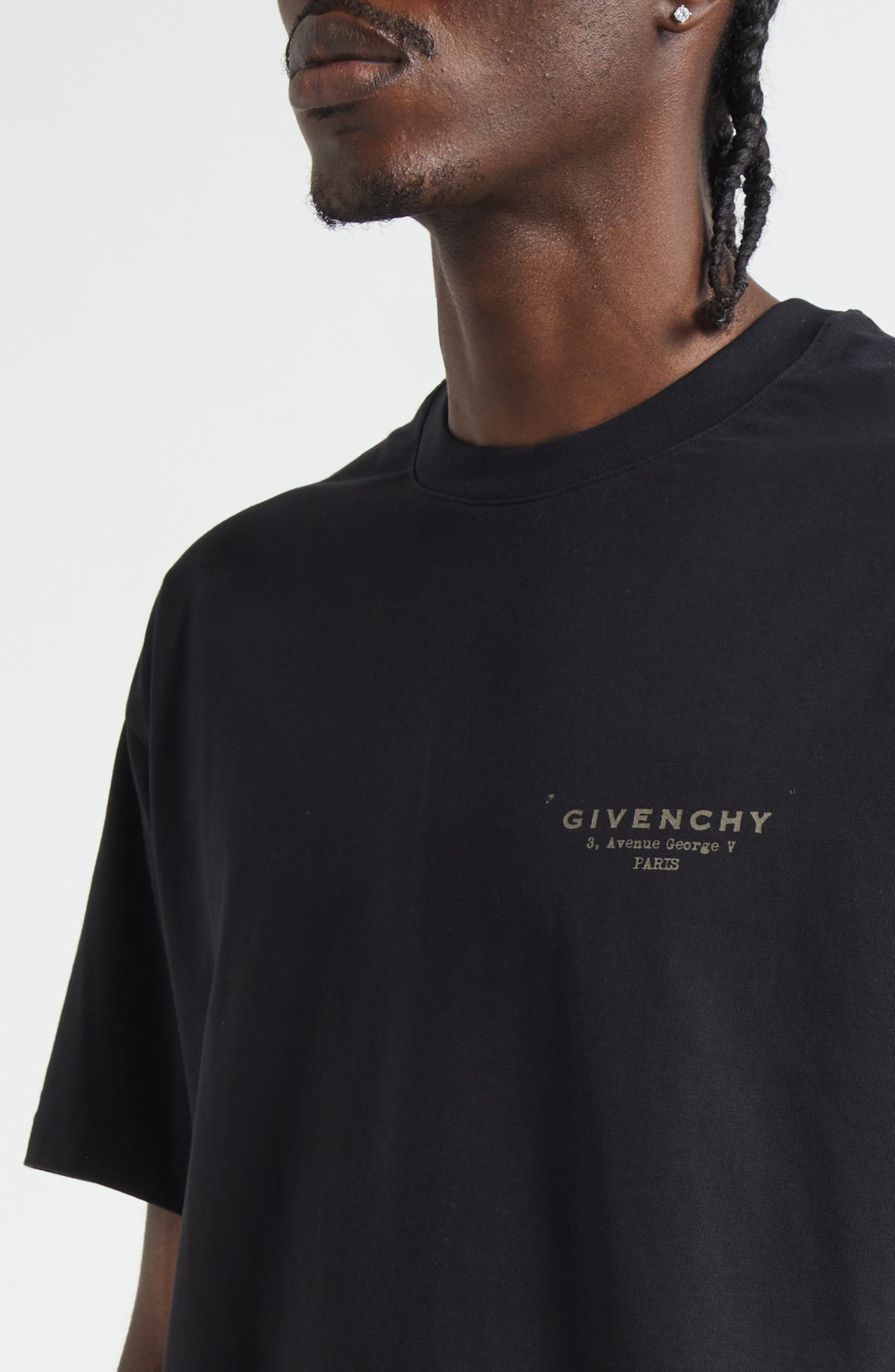 Givenchy Regular Fit Logo T-Shirt in Black at Nordstrom - 4