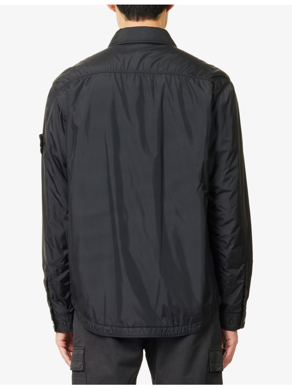 Crinkle Slanted-Pocket Shell Jacket - 4