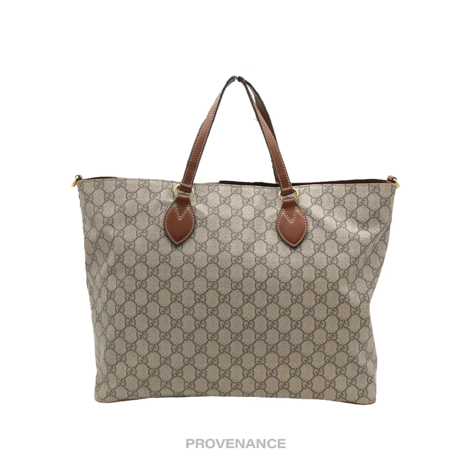 Gucci Tote Bag - GG Supreme Canvas Brown - 1
