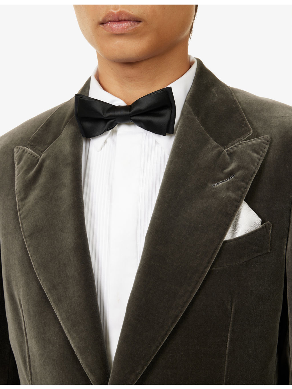 Shelton Notched-Lapels Velvet Jacket - 6