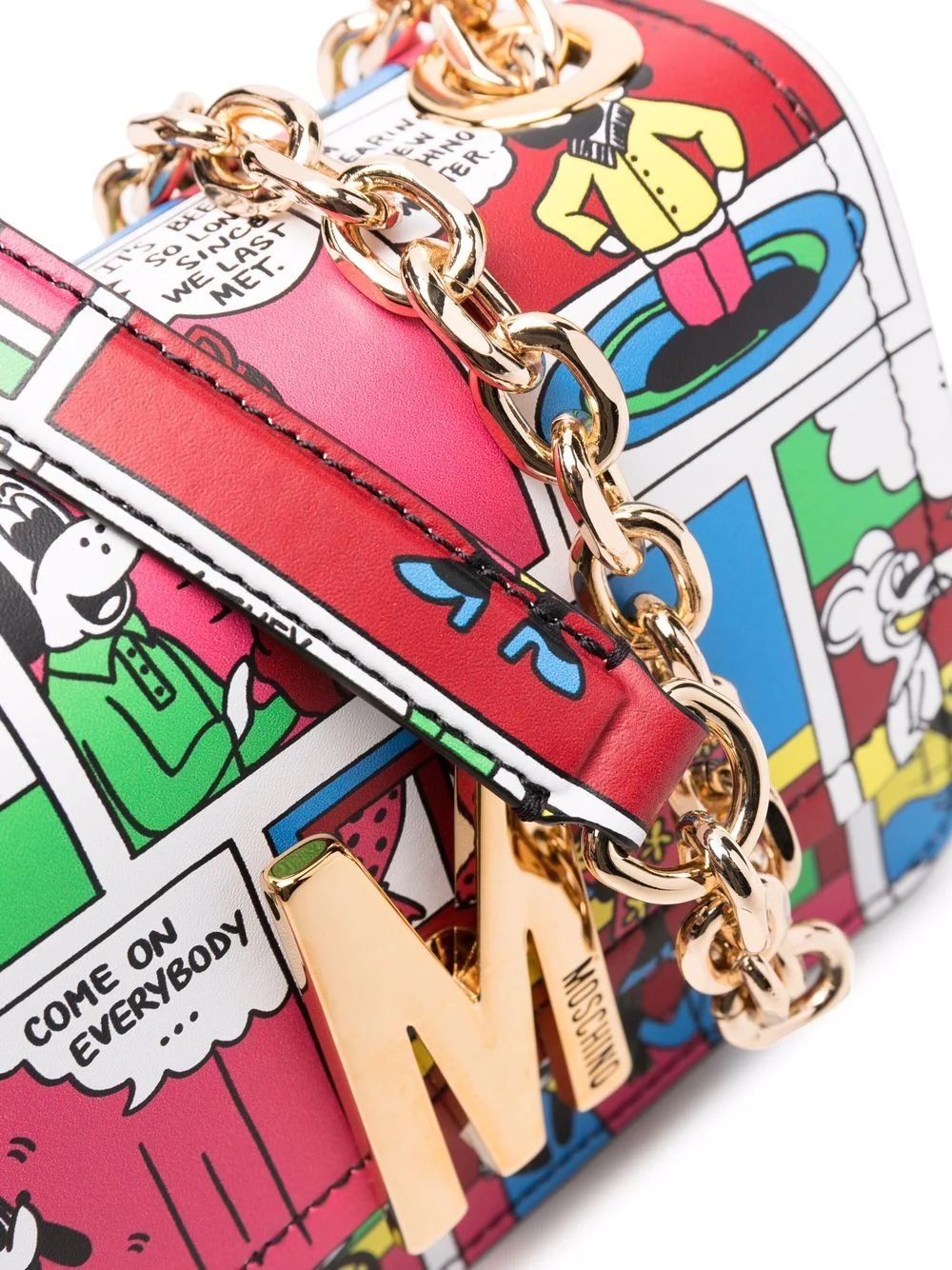 comic strip-print M-logo shoulder bag - 5