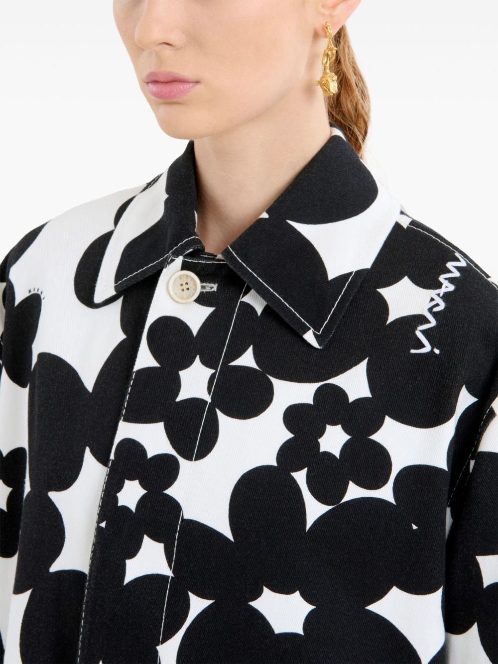 floral-print coat - 5