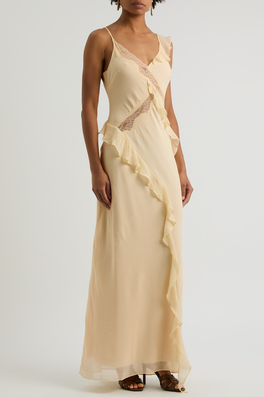 Bec & Bridge Knox Lace-trimmed Silk-chiffon Maxi Dress - 2