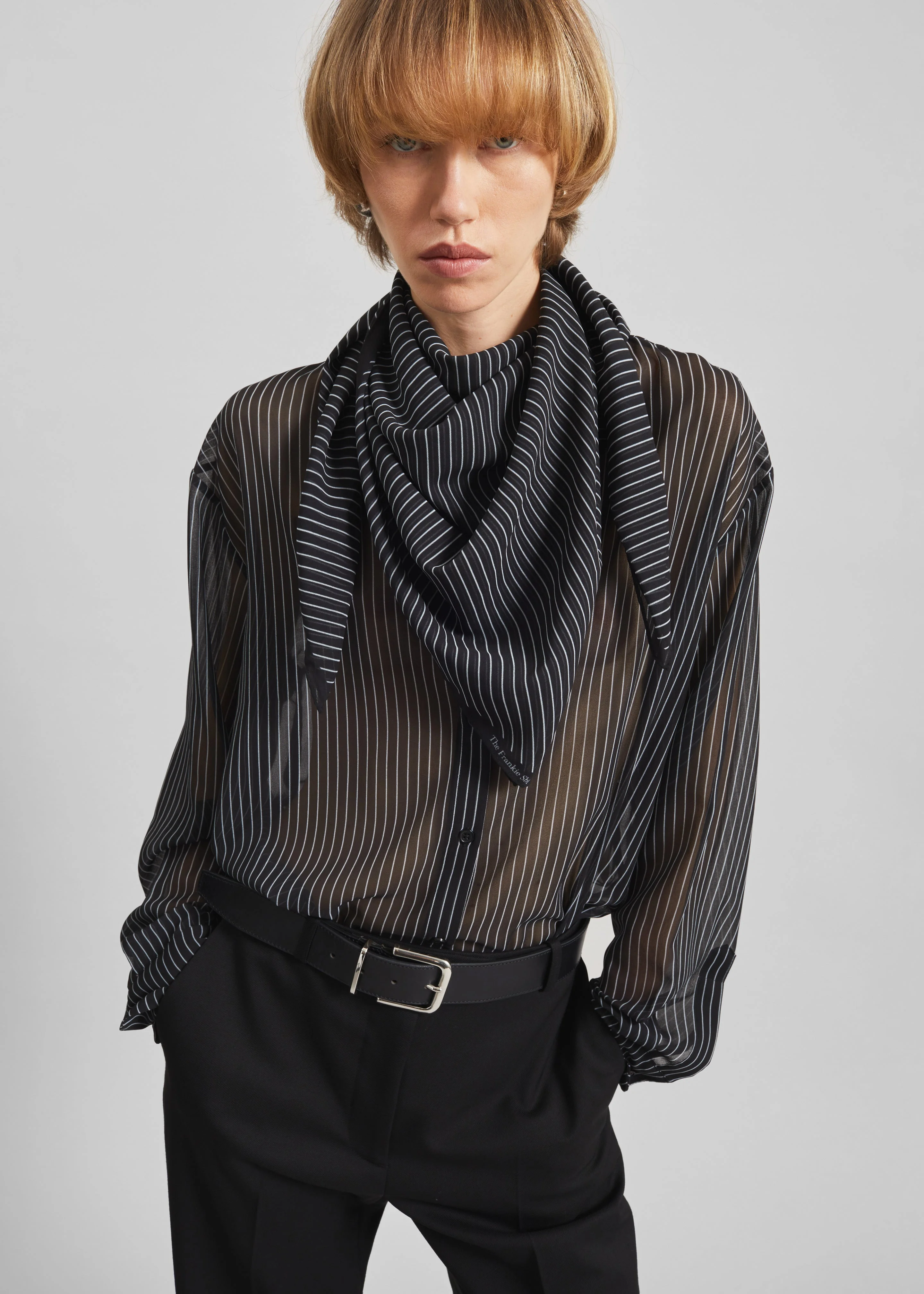 Peri Striped Shirt - Black/White Stripe - 1