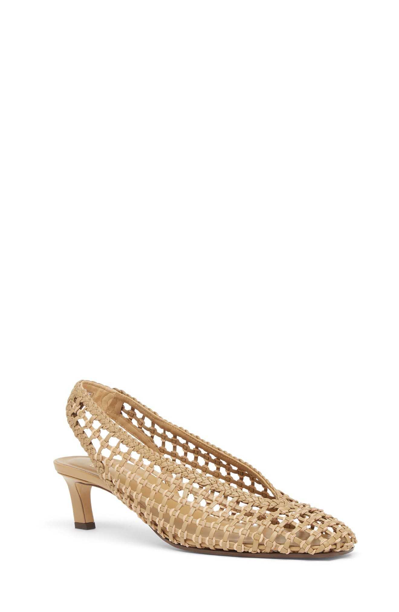 Fendi Woven Slingback Pump in Cammello at Nordstrom - 1