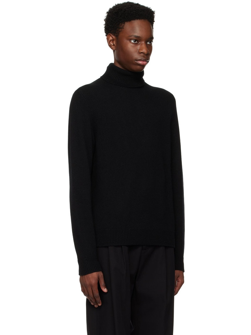 Black Ribbed Turtleneck 2