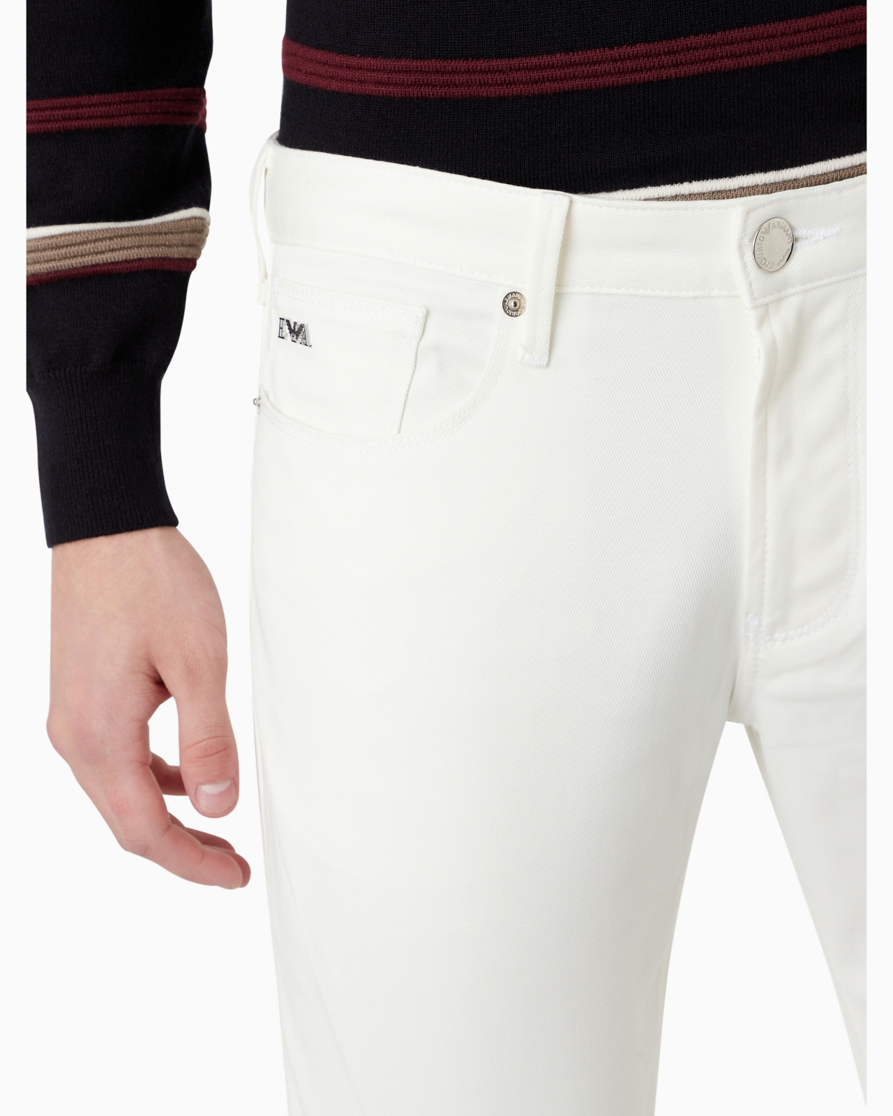 J06 Stretch-twill slim-fit trousers - 6