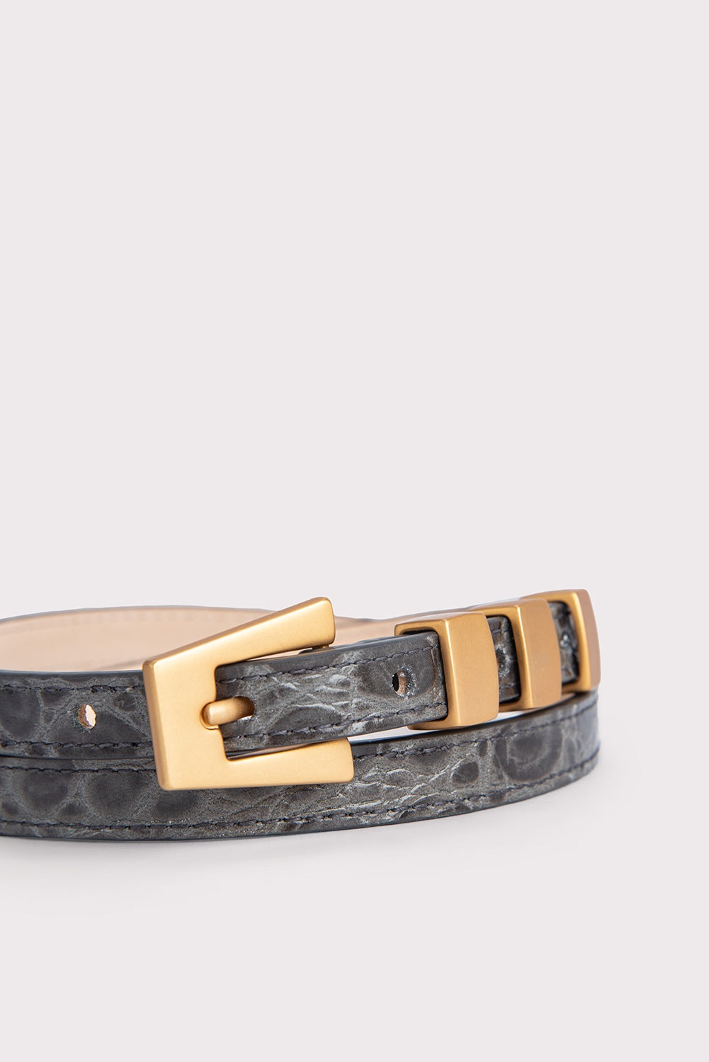 Vic Cement Circular Croco Embossed Leather - 3