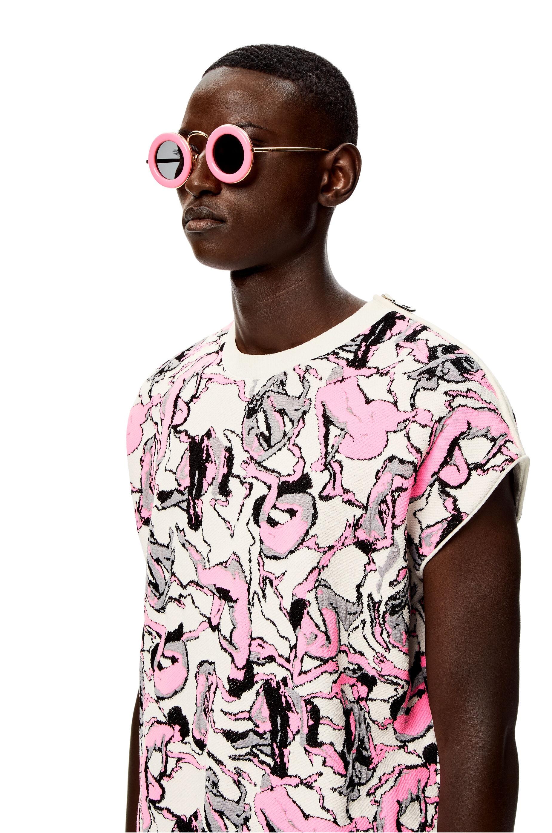 Round sunglasses in acetate and metal - 2