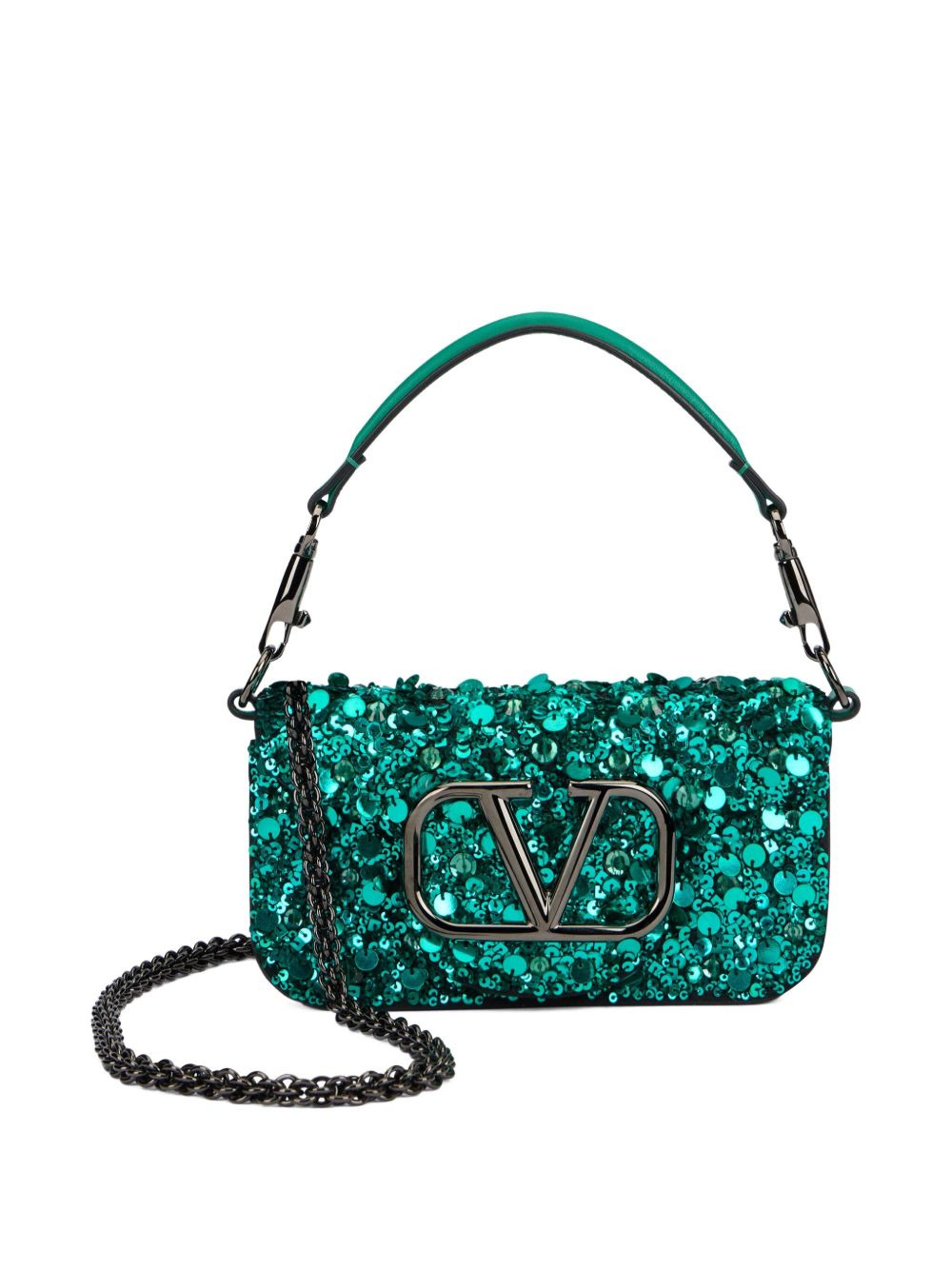 Locò VLogo sequin shoulder bag - 5