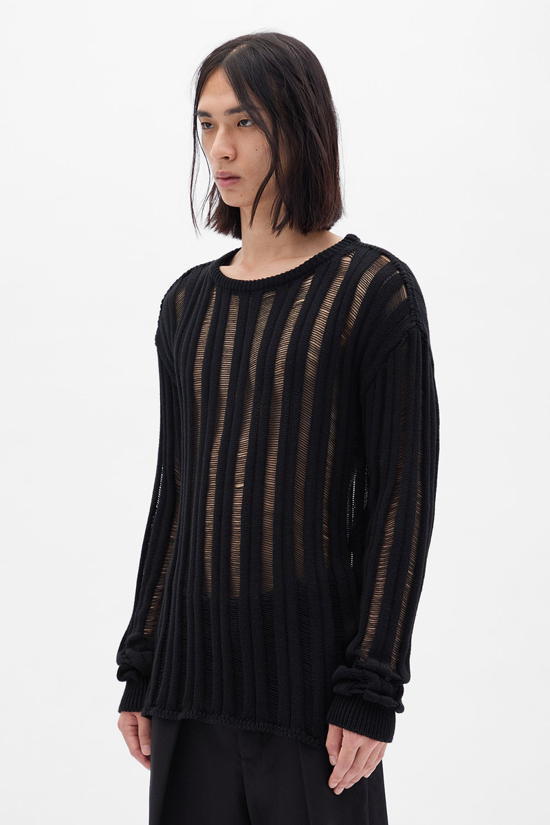 Ann Demeulemeester Danial Ladder Stitch Oversize Sweater outlook