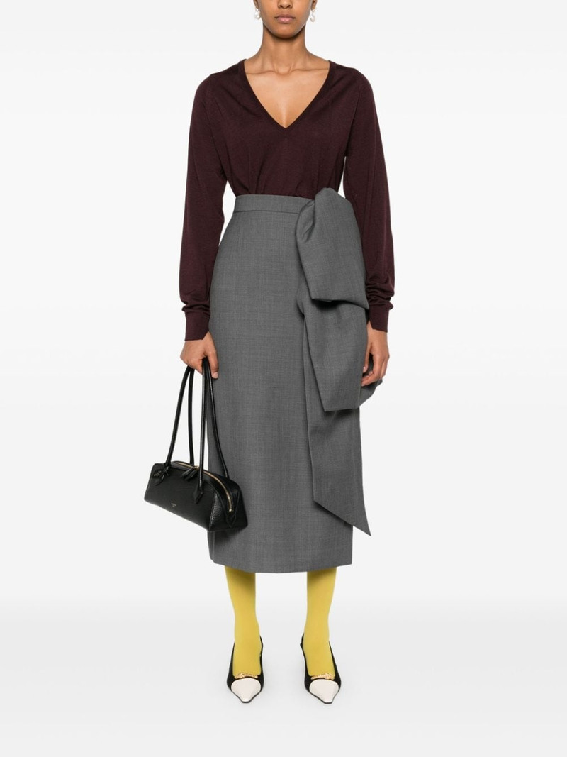Lanvin pointelle-trim sweater outlook