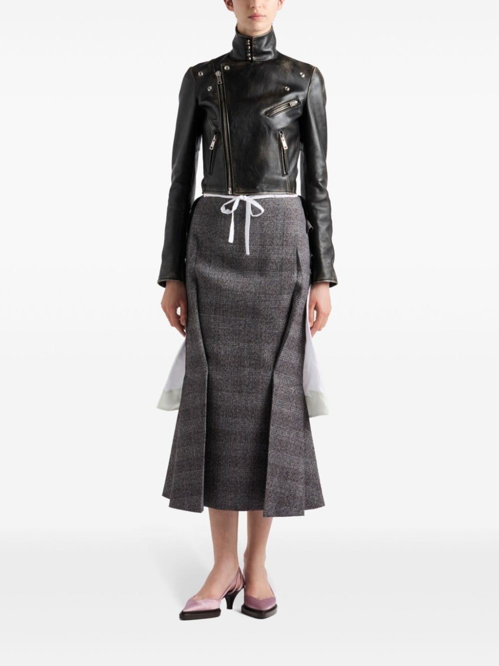 leather biker jacket - 2