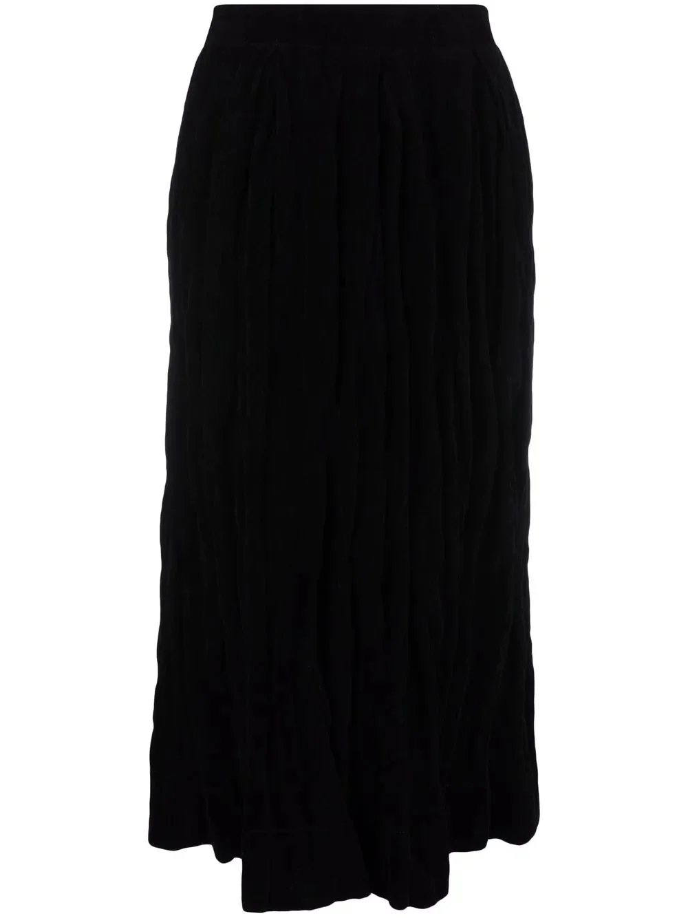 high-waisted velvet-effect skirt - 1