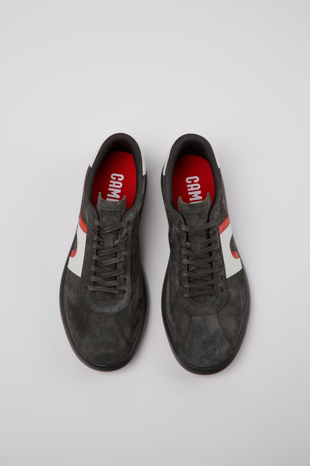 Multicolor Nubuck and Leather Sneakers for Men. - 4
