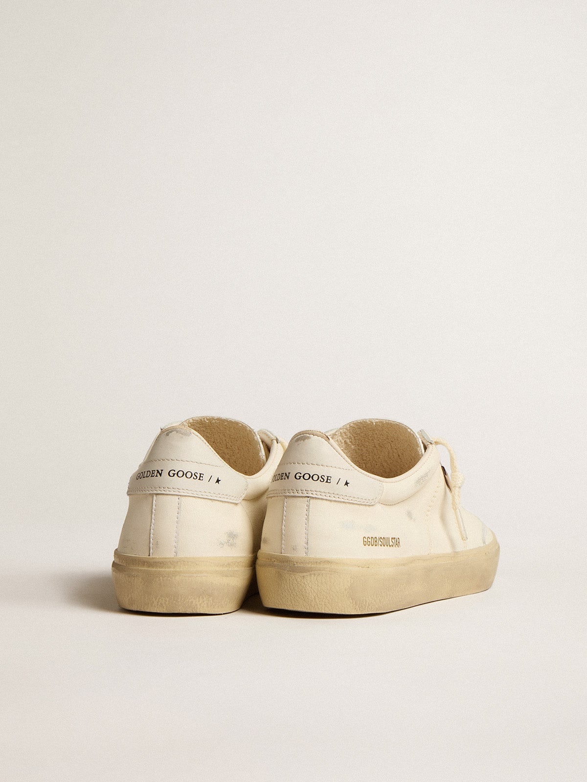 Women’s Soul Star in worn-white leather with white heel tab - 4