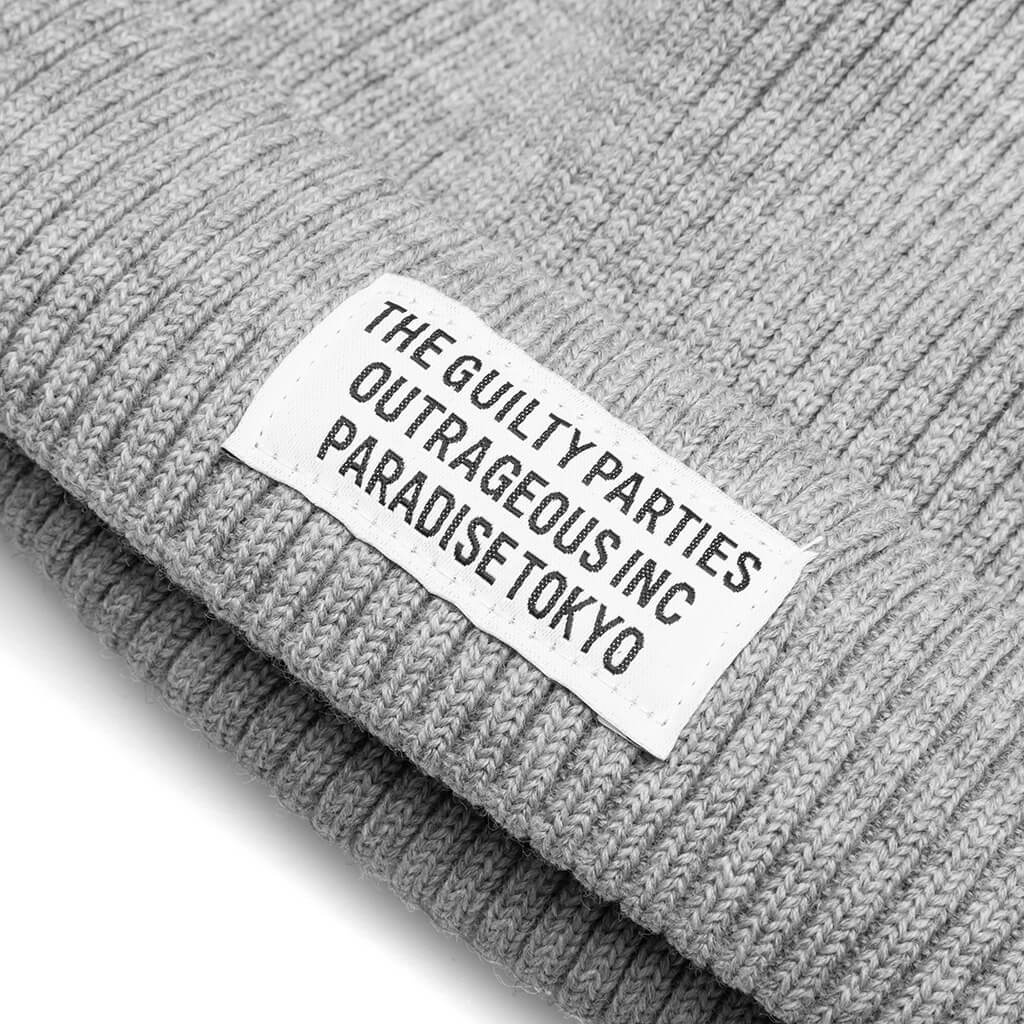 WACKO MARIA WOOL KNIT WATCH CAP TYPE-1 - GREY - 2
