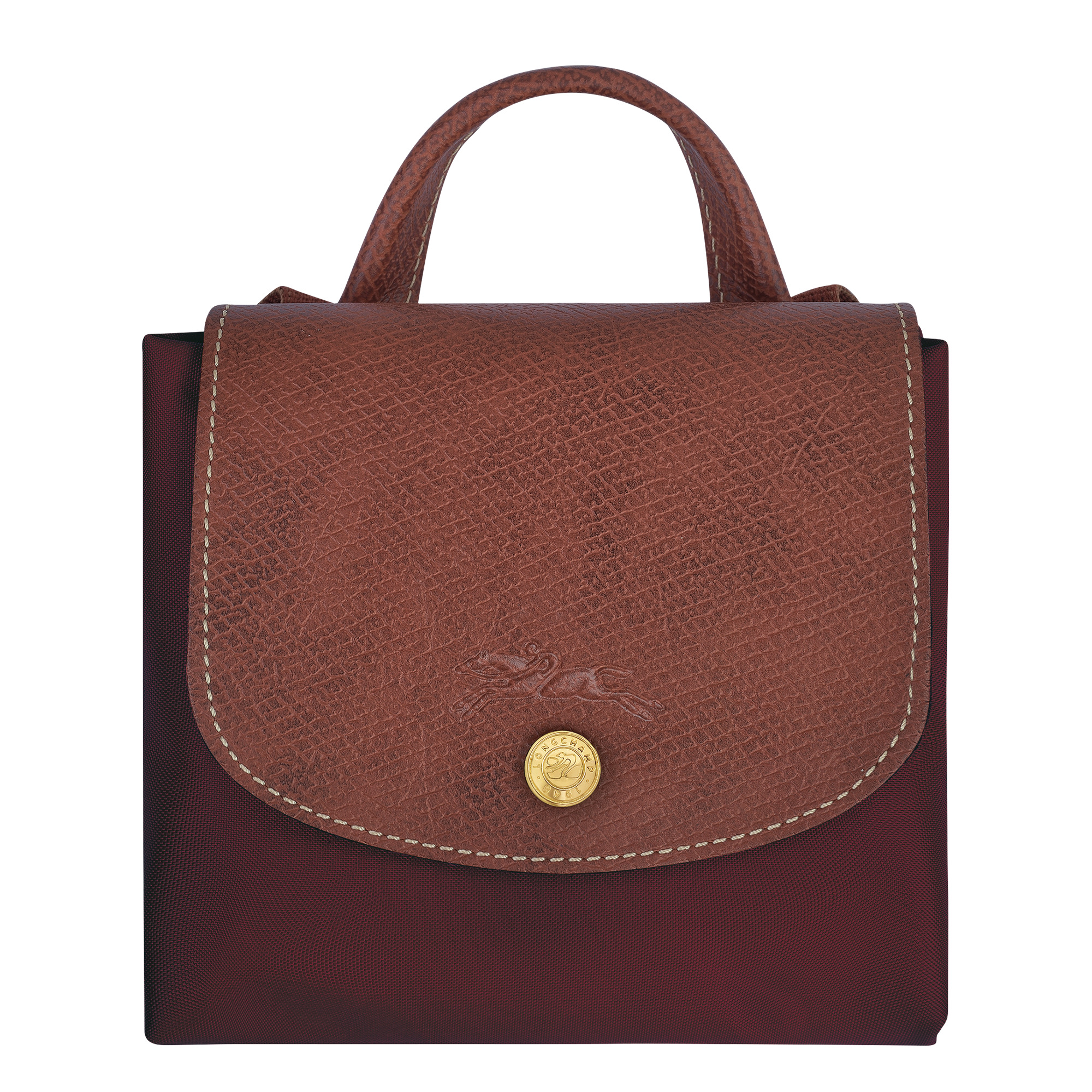 Le Pliage Original M Backpack Burgundy - Recycled canvas - 4