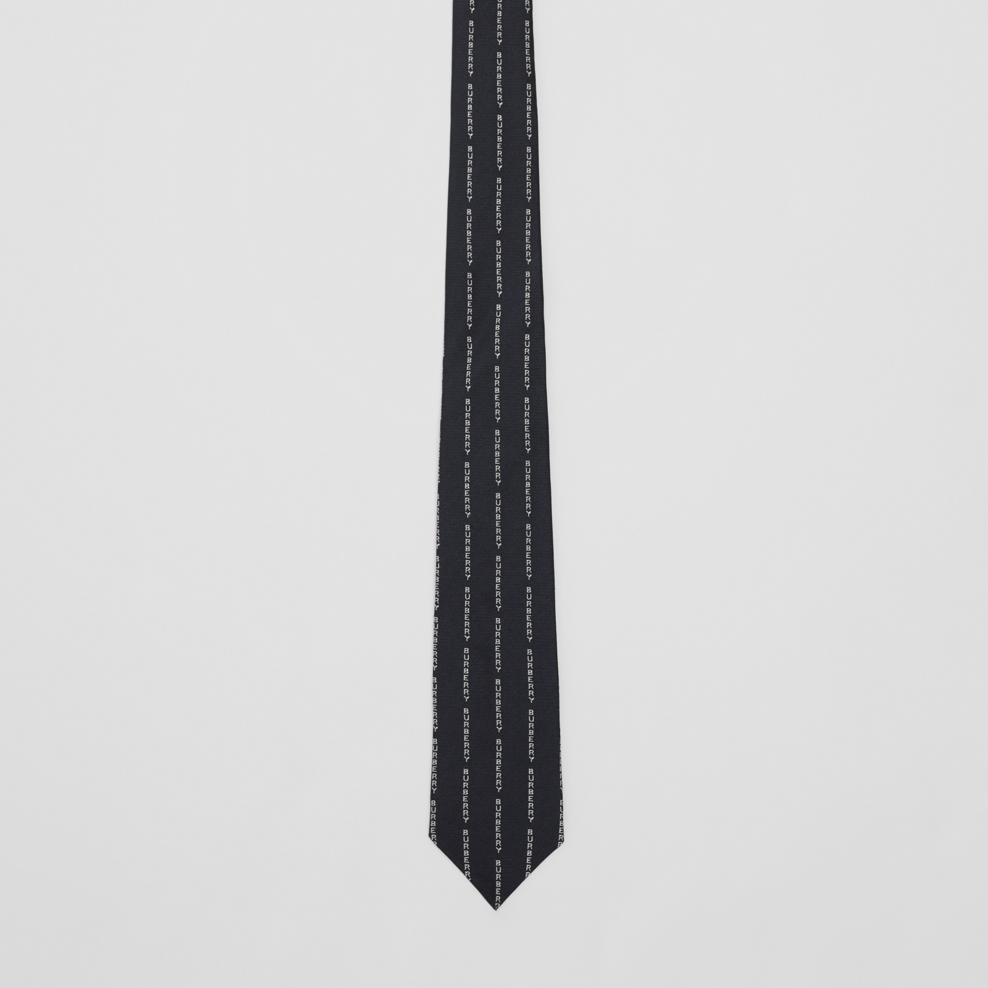 Classic Cut Logo Pinstriped Silk Tie - 4
