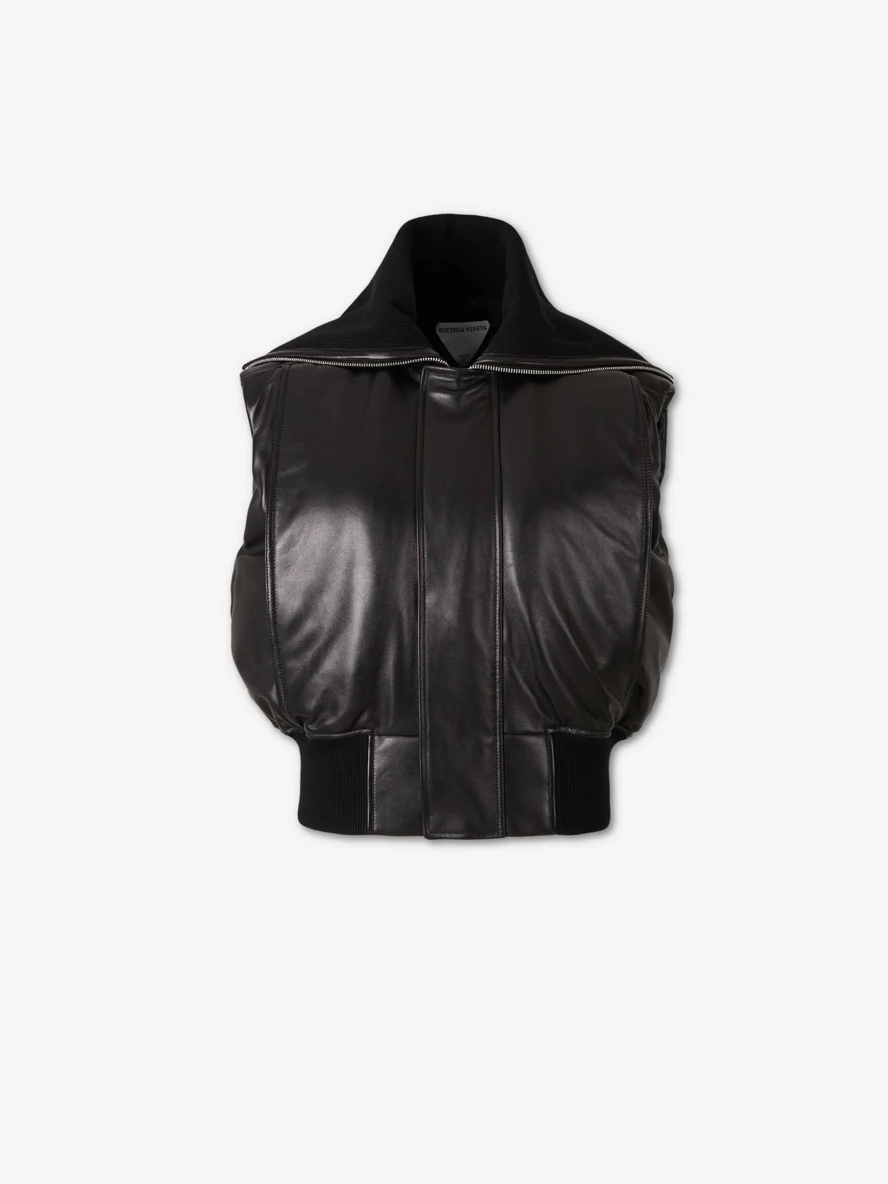 PADDED LEATHER VEST - 1