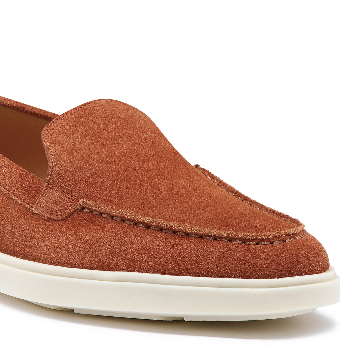 Women's orange suede loafer - 5