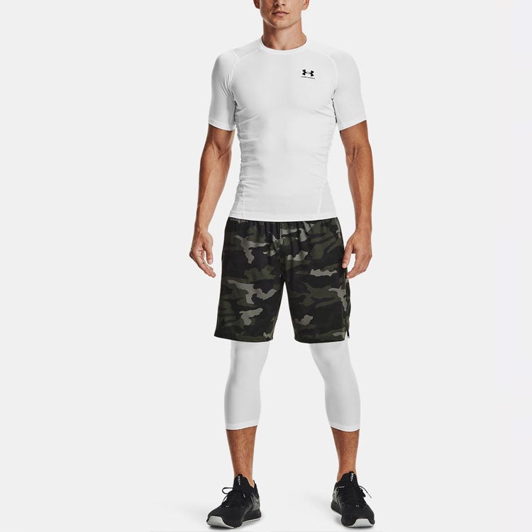 Men's Under Armour Logo Printing Round Neck Short Sleeve White 1361518-100 - 3