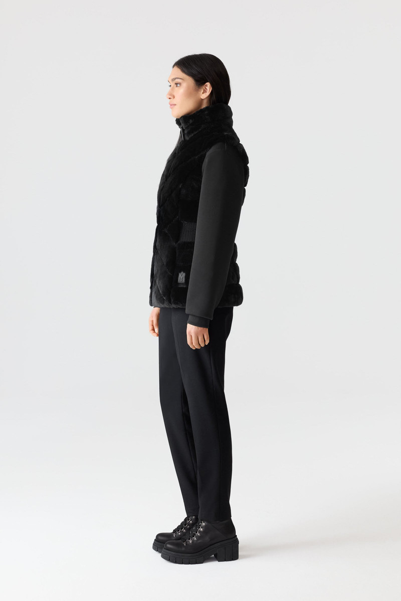 TWIGGY Down Faux-Fur Quilted Vest 3