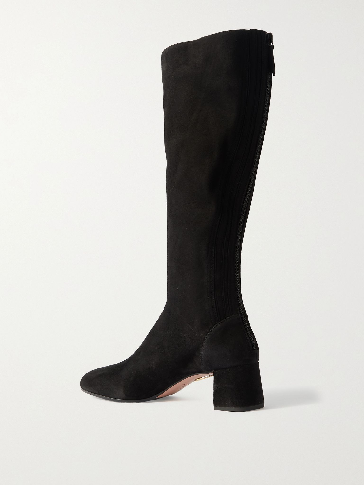 Saint Honore suede knee boots Black - 3
