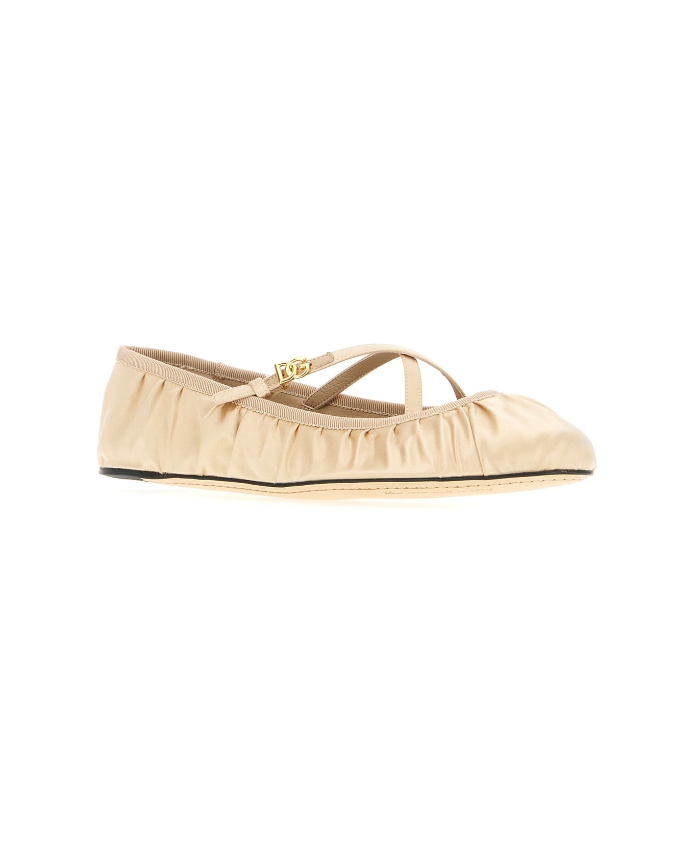 Cream Satin Vally Ballerinas - 2