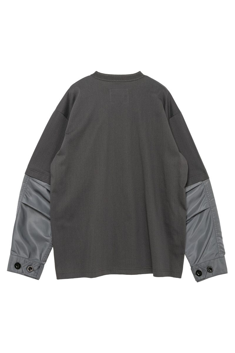 Nylon Twill x Cotton Jersey L/S T-Shirt 3