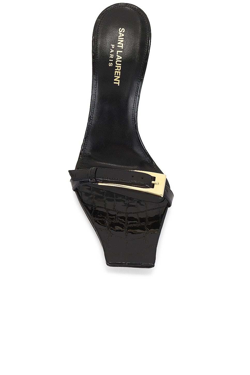 サンダル・ミュール Saint Laurent Lee Sandals Saint Laurent Lee Mule Sandal in Noir | FWRD