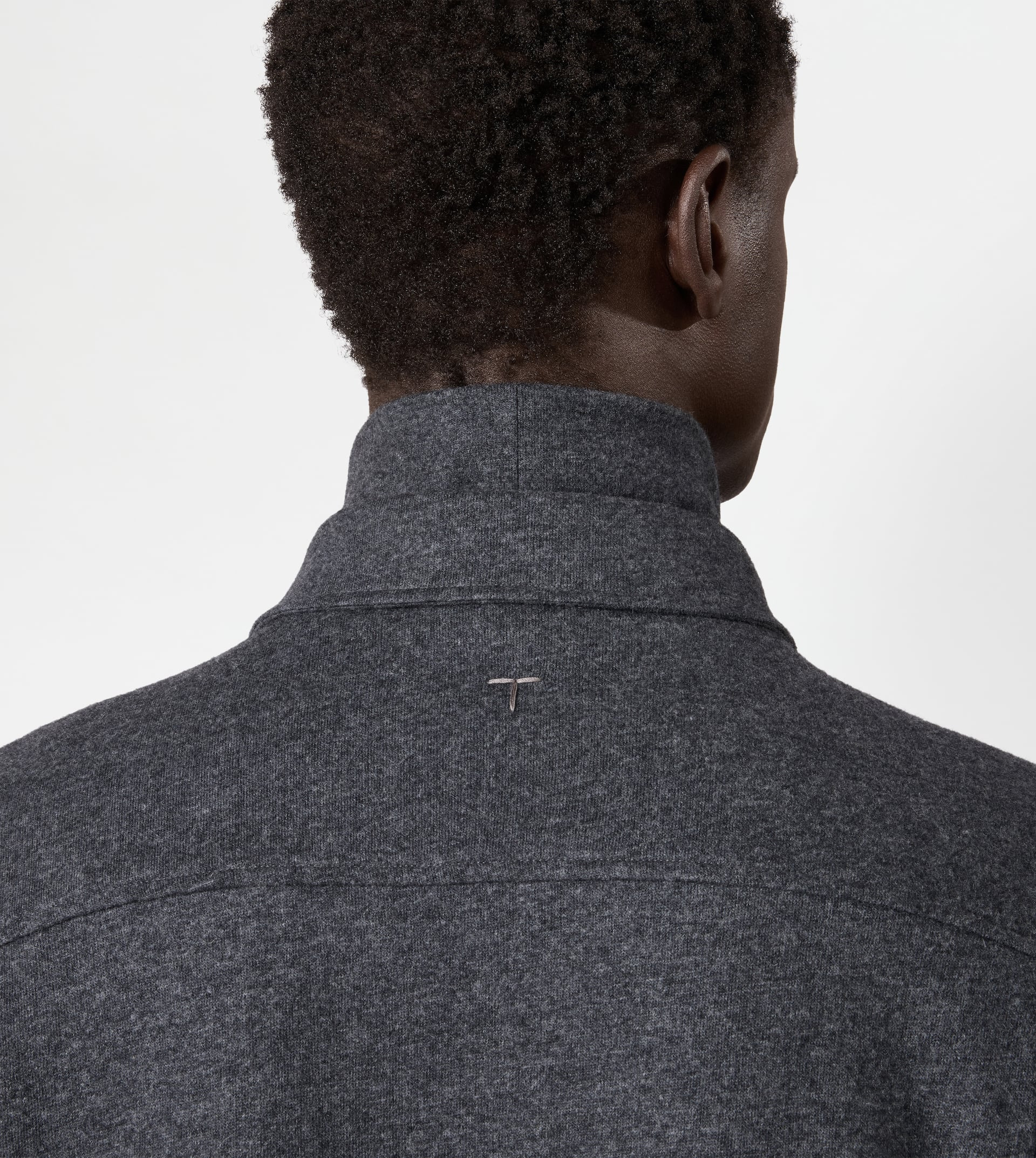 RELAXED FIT SILK BLEND SHIRT - GREY - 6