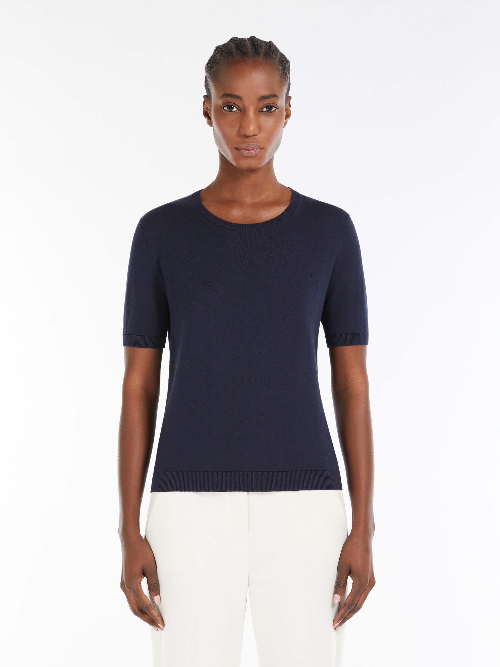 ZIBETTO Silk and cotton knit T-shirt - 3
